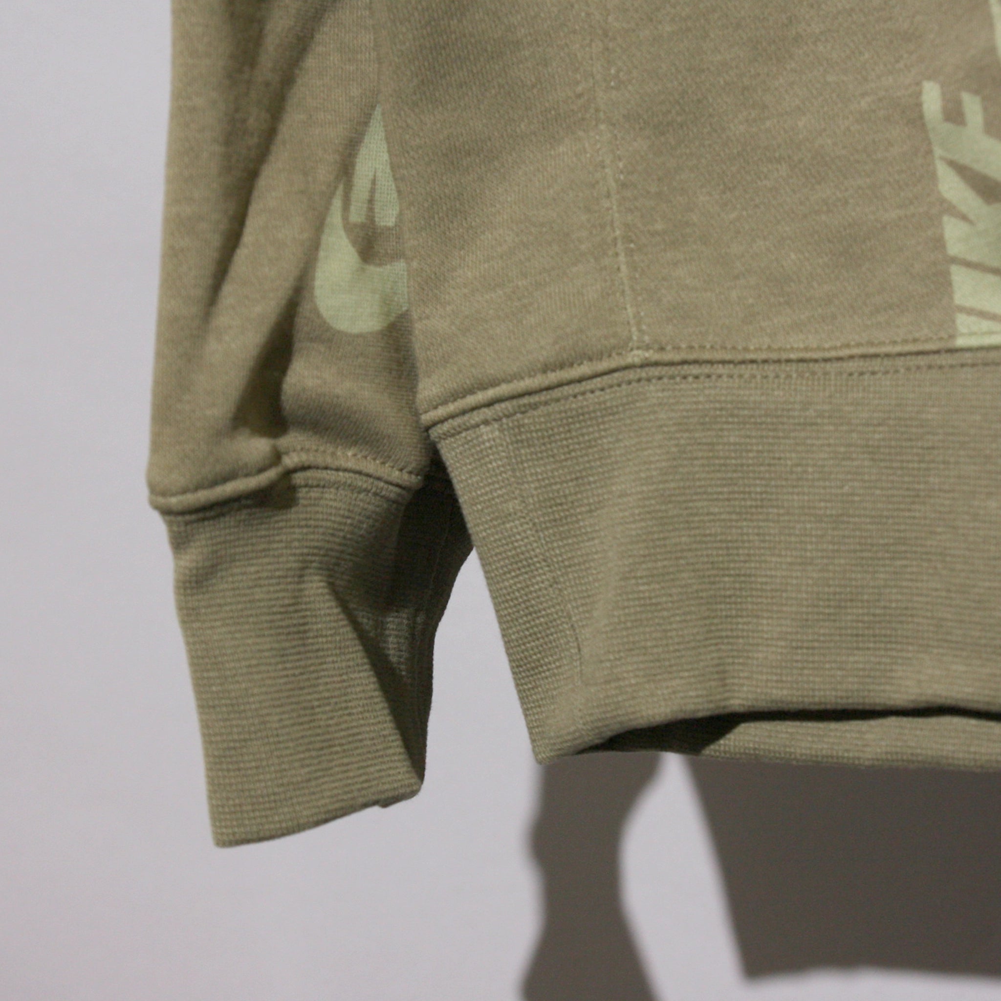 Nike Sportswear Club Swoosh Allover Print Fleece 1/2 Zip Top Detail