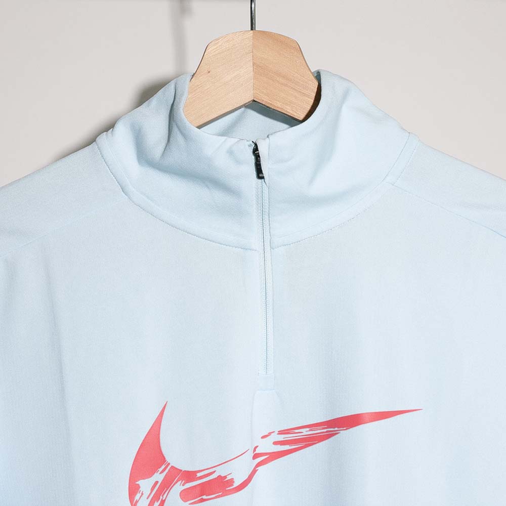 Nike Women's Swoosh Dri-FIT 1/4 Zip Running Mid Layer Glacier Blue