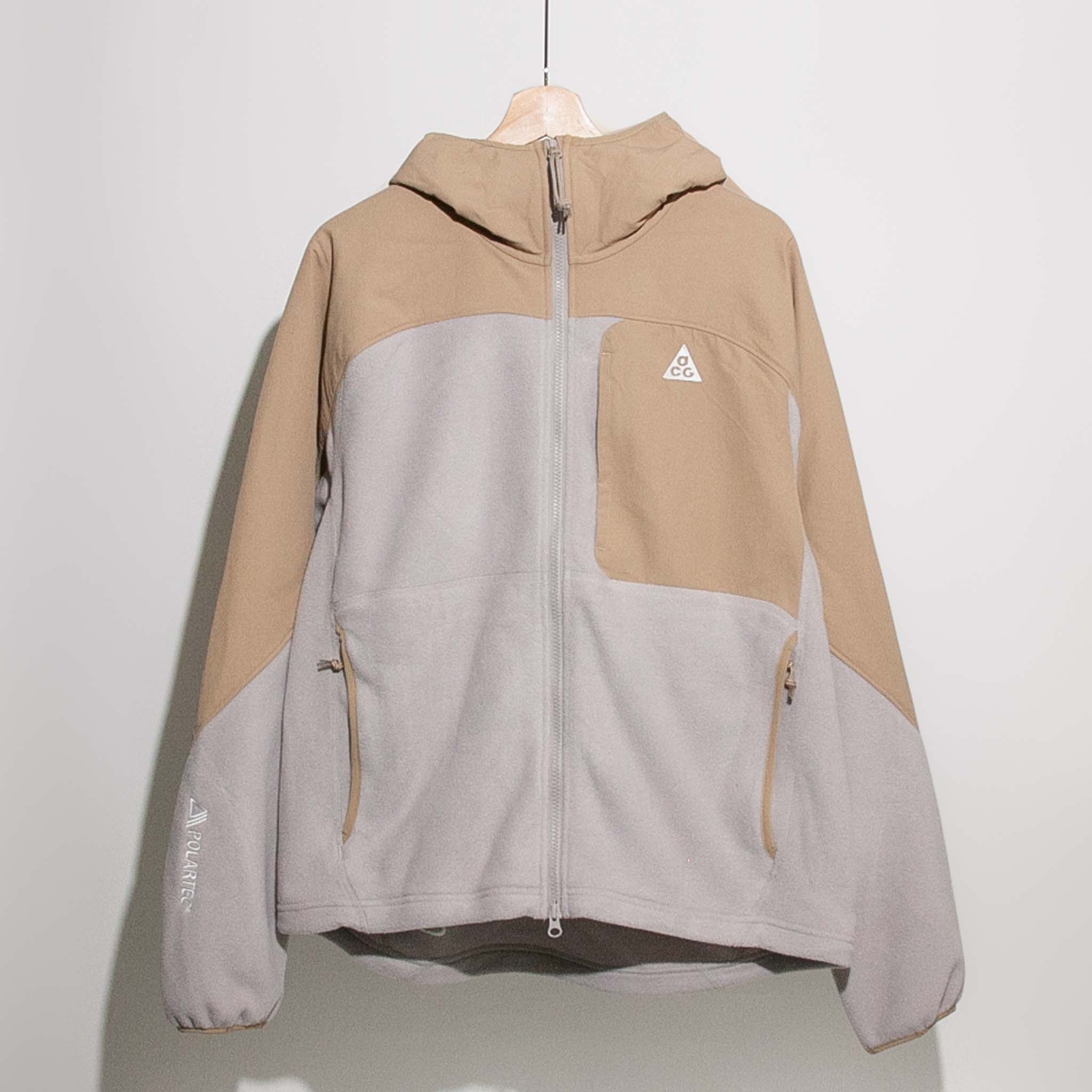 Nike ACG Plus Full-Zip Hooded Mid Layer Parachute Beige College